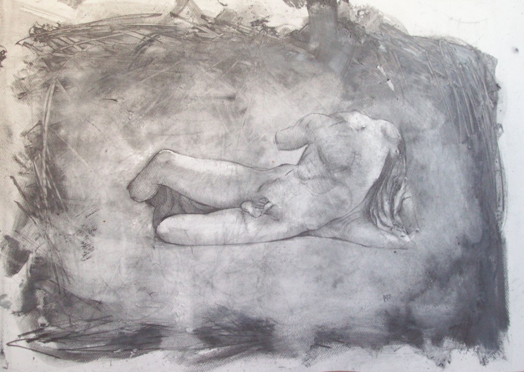 drawing of elgin marble by alan dedman