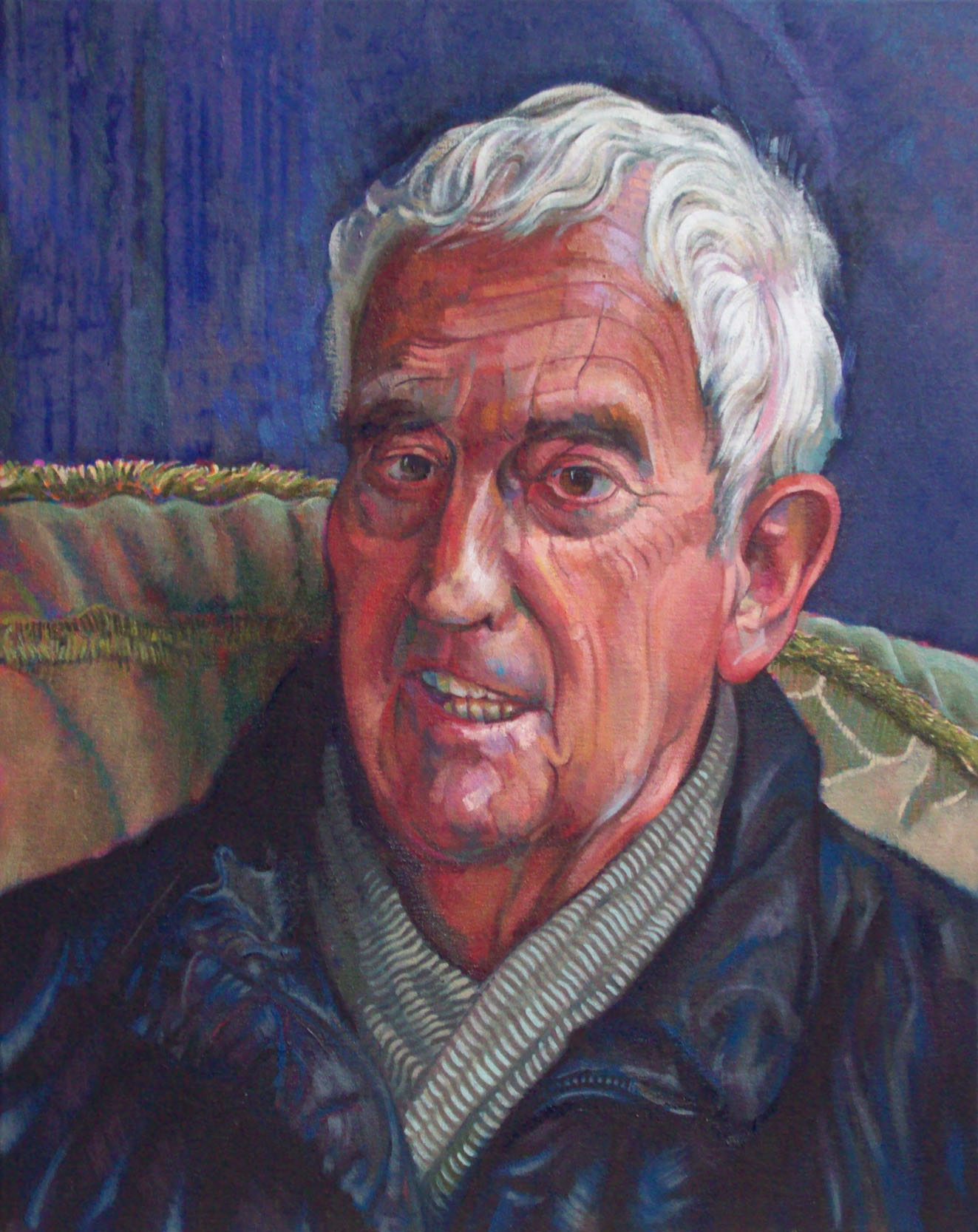 oil painting portrait of elderly gentleman by alan dedman