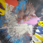 colourful spin painting with adele bloch-bauer by alan dedman