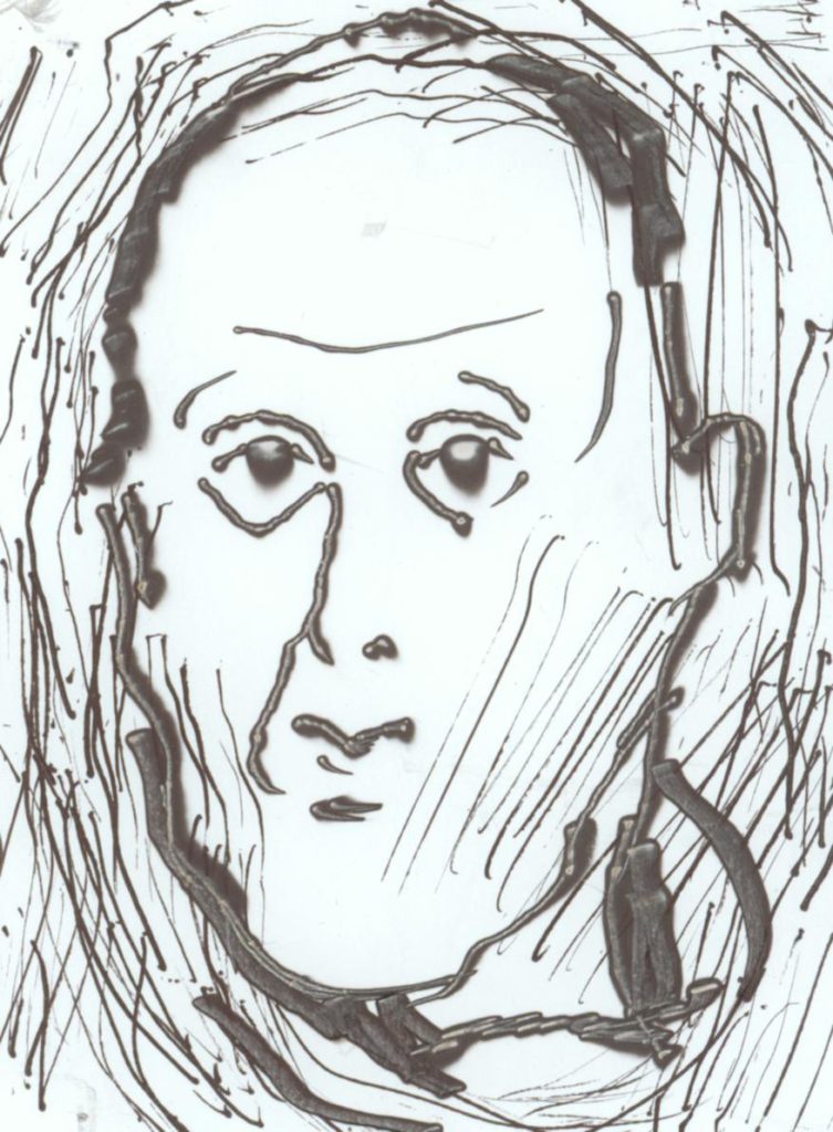 self portrait thermal drawing by alan dedman the fabulous people