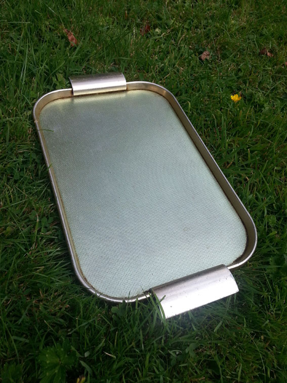Tin tray as used by Derek Mace Alan Dedman