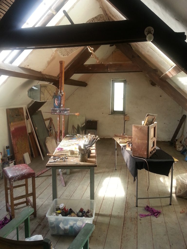 Pic of temporary studio interior Alan Dedman Studio Dedman