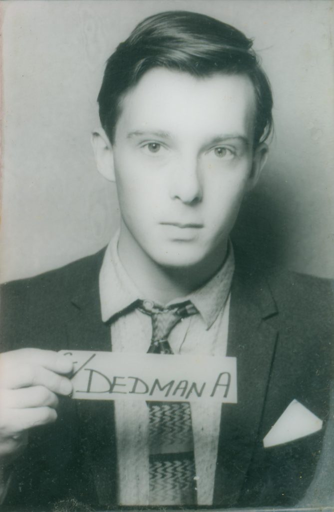 Black and white photo of alan dedman age 19 yrs