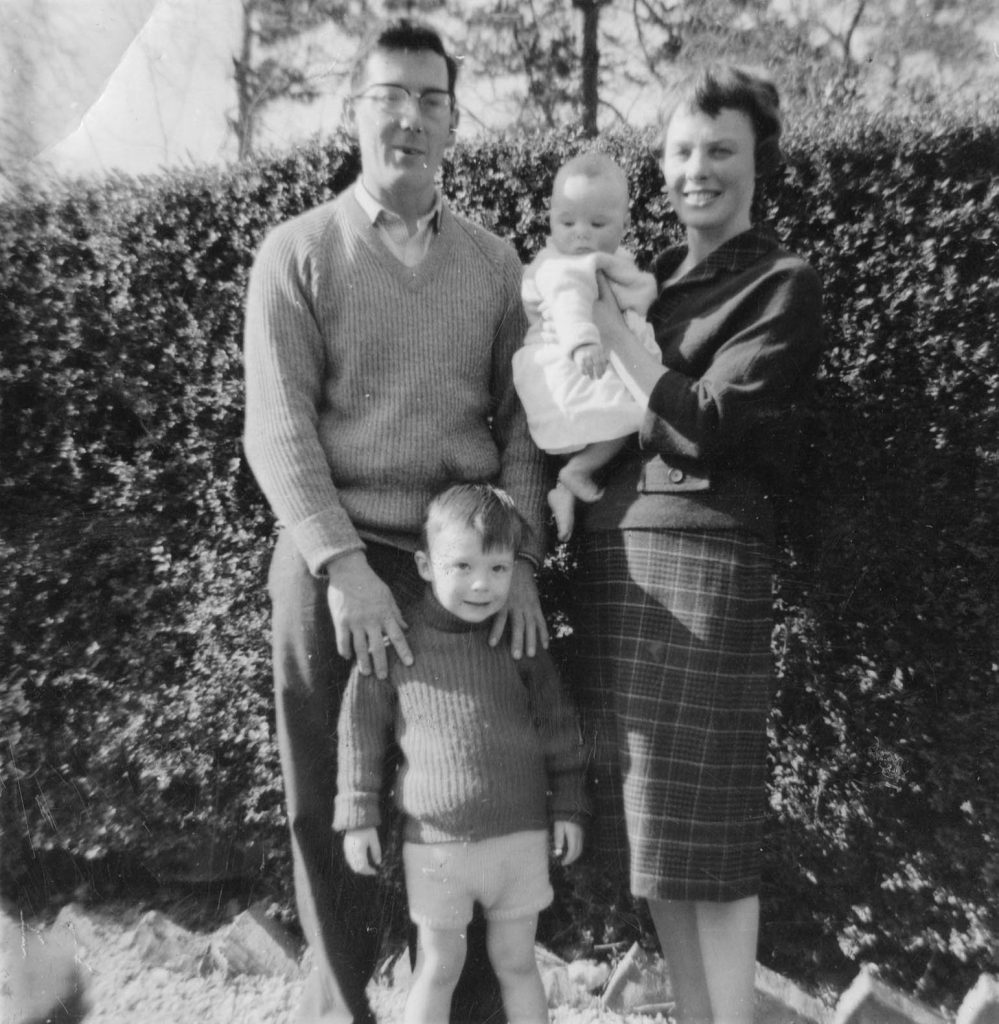 Black and white pic of Basil Claire Rita and Alan basil george dedman obituary alan dedman
