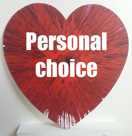 Alan Dedman red heart metamorphosis of covid personal choice