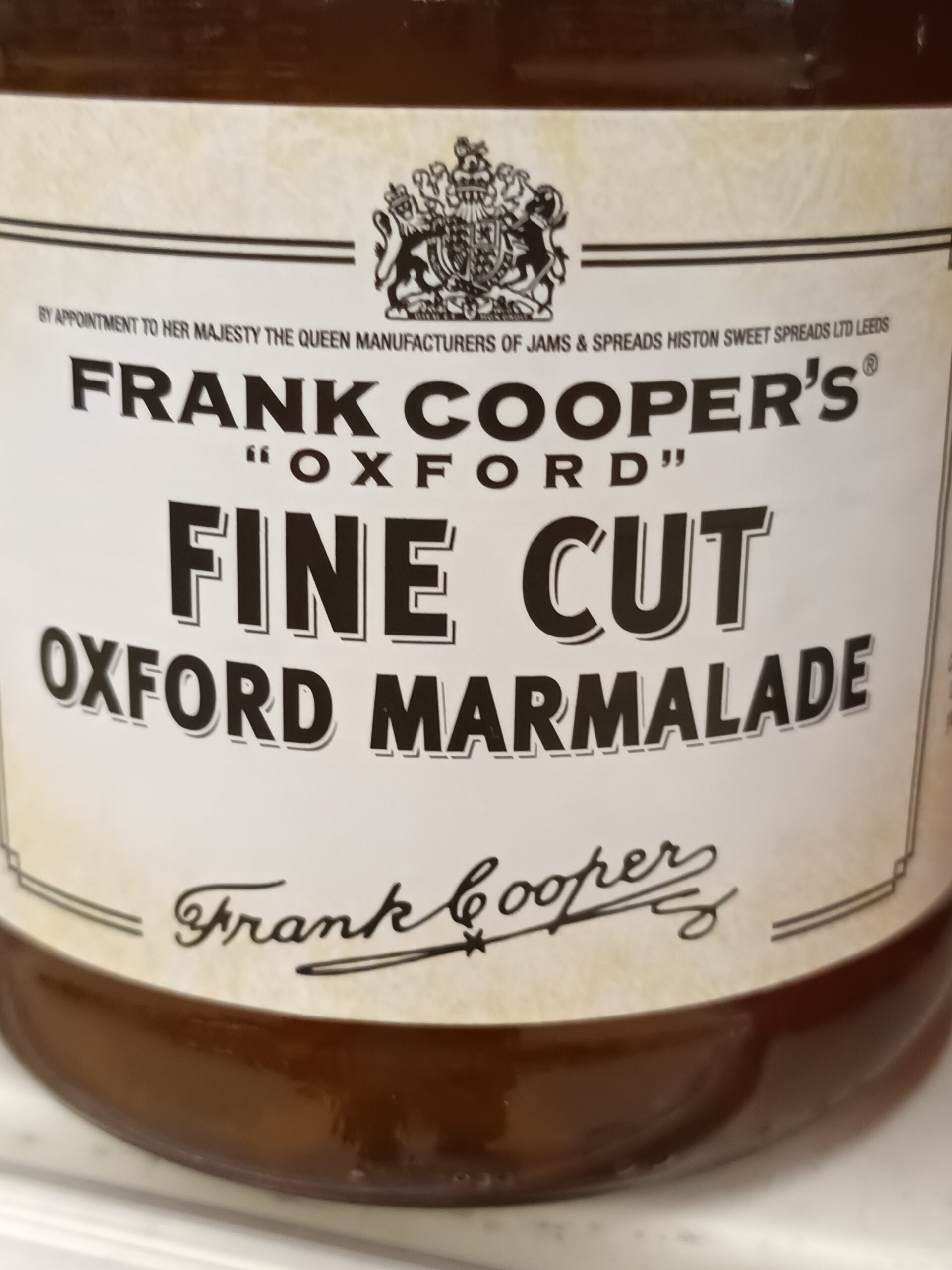 Pic of Frank Cooper's Marmalade Alan dedman Royle Seal of Approval